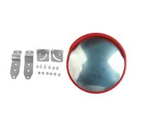 Specchio per traffico grandangolare Specchio convesso di sicurezza rotondo per vialetto stradale con visibilità di 130 gradi Plastica resistente alle intemperie Arancione Diametro