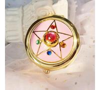 Specchio per Trucco Anime Stella Cristallo Specchio Cosmetico Specchio Viaggio Compatto per Ragazze Amanti di Bellezza di Bellezza Motivi a Stella Design 7 Cm