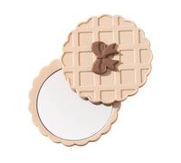 Specchio Per Trucco Compatto - Specchio Rotondo Dal Design A Waffle, Strumento Di Bellezza Portatile, Accessorio Riflettente Portatile | Toelettatura Personale Controlla Compagno Per Lo Styling Dei Ca