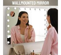 Specchio per trucco Hollywood Specchio cosmetico Specchio cosmetico con LED dimmerabili, USB, interruttore tattile