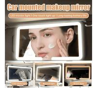 Specchio per trucco rimovibile per auto a LED - Specchio per trucco interno lato passeggero comodo, adatto per una rapida acconciatura, compatibile con vari veicoli, accessorio per appendere lo specch