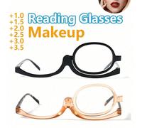 Specchio per trucco rotante con strumento per gli occhi, specchio per trucco universale pieghevole, design pieghevole multifunzionale, trucco più comodo e più chiaro, adatto per le donne, regalo, viag