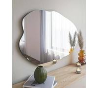 Dmora - Specchio Phact, Specchiera, Articolo d'arredo a muro, Decorazione con specchio, 60x2h85 cm, Nero