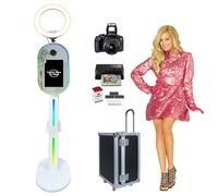 Specchio Photo Booth 15,6 pollici touch screen specchio magico selfie Photo Booth macchina portatile DSLR Photobooth per matrimoni, balli, feste, eventi, noleggio anello luce trolley Flight case (15,6