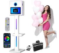 Specchio Photo Booth con 15.6 Pollici Touch Screen, Mini Stampante, Macchina Fotografica & Carta da Stampa, APP/Telecomando per Pubblicità & Eventi