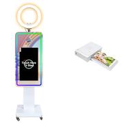 Specchio Photo Booth con 21.5 Pollice LCD Touch Screen Portatile Specchio Magico Shell Stand Selfie Photo Booth per Festa di Nozze Evento Noleggio