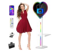 Specchio Photo Booth Touch Screen con Mini Stampante, Fotocamera, Telecomando, 108pcs Photo Papers, 8GB+256GB per Party Wedding Events