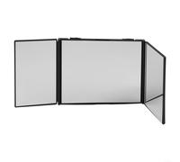 Specchio pieghevole a 3 pannelli con vista a 360 gradi per una maggiore visibilità nel trucco e nello styling dei capelli (è nero)