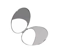 Specchio pieghevole portatile compatto di trucco di viaggio che rispecchia il bagno compatto di progettazione a due lati dell'acciaio inossidabile