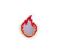 Specchio Pixel Flame Rosso/ Arancione/ Giallo
