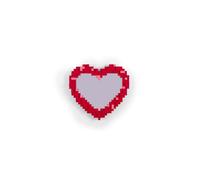 Specchio Pixel Heart Rosso