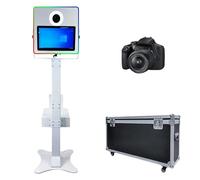 Specchio portatile Photo Booth con fotocamera DSLR da 15,6 pollici touch screen Selfie Photobooth macchina stampa istantanea per feste di nozze eventi noleggio Natale con mini PC RGB luci Flight Case