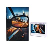 Specchio posteriore per auto con luci della città, puzzle da 1000 pezzi, puzzle personalizzato in legno per adulti, foto puzzle arte da appendere alla parete, decorazione per compleanno, matrimonio