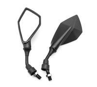 Specchio regolabile 2 pezzi 10mm Specchietti retrovisori per motocicletta Regolabili Manubrio Bici Specchietto retrovisore laterale flessibile(Nero)