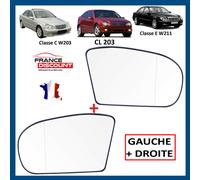 Vetro Del Retrovisore Anteriore Sinistro + Destra Per CLASSE C W203 CL203 S203