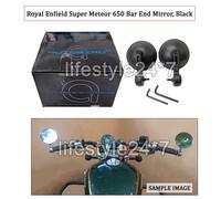 Specchio retrovisore Bar End, nero adatto per Royal Enfield Super Meteor 650