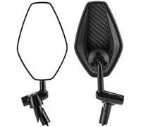 Specchio Retrovisore Bici Vetro Convesso Guida Notturna Adatto Manubrio 16-21mm