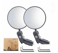 Specchio Retrovisore Bicicletta Pieghevole Concavo Grandangolare per Bici da Str