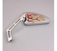Specchio retrovisore chopper sinistro fiamme universali filettatura M10