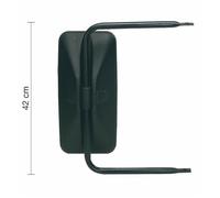 Specchio retrovisore completo dx, misure braccio Ø18 mm altezza 418 mm, coppa s