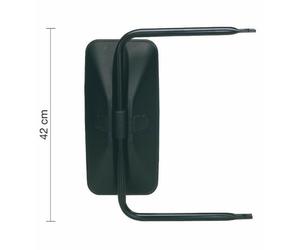 Specchio retrovisore completo Sx, misure braccio Ø18 mm altezza 418 mm, coppa s