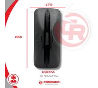 Specchio Retrovisore Coppa NERA UNIVERSALE IVECO GAMMA Z DUCATO T. DAILY 350X170