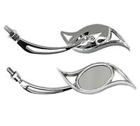 Custom Style Motorcycle Motorbike Chrome Short Stem Handlebar Mirror DX+SX