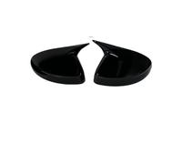 Specchio retrovisore dell'alloggiamento Misura per Audi A1 2011-2014 2x adesivo per auto specchietto retrovisore laterale copertura alare cap esterno rivestimento accessori parti(Bright black)