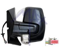 SPECCHIO RETROVISORE ELE PER TRANSIT/T.CUSTOM 18 SX NERO FAN RIPIEG(DOPPIO VETR)