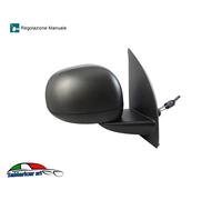 SPECCHIO RETROVISORE ESTERNO DESTRO A CAVI CALOTTA NERA FIAT PANDA 01/2012-> 735