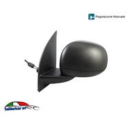 SPECCHIO RETROVISORE ESTERNO SINISTRO A CAVI CALOTTA NERA FIAT PANDA 01/2012-> 7