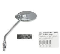 SPECCHIO RETROVISORE FAR 1533 CARBONIO UNIVERSALE MANUBRIO M8 10x1,25 SINISTRO