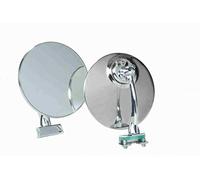 Specchio retrovisore laterale DX SX tondo cromato con morsetto per auto classiche universale 500 epoca