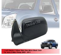 Specchio retrovisore laterale elettrico LH a 3 fili nero uso per Isuzu D-Max ...