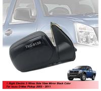 Specchio retrovisore laterale elettrico RH a 3 fili nero uso per Isuzu D-Max ...