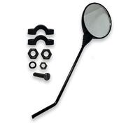 Specchio Retrovisore Nero, Diametro 105mm, per Ciclomotori Piaggio Ciao Si Bravo Grillo Boxer PX SC, con Kit di Montaggio