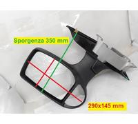 Specchio retrovisore sinistro manuale corto per: Ford Transit 2000-2006