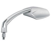 SPECCHIO RETROVISORE SINISTRO UNIVERSAL TUNING Ovale 128x60mm Alluminio argento