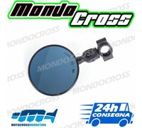 SPECCHIO RETROVISORE TONDO SNODATO E COMPATTO Attacco a collare da 22 mm