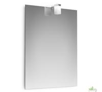 SPECCHIO RETTANGOLARE DA BAGNO ILLUMINATO A PARETE FILO CON LAMPADA LED CM.60X80