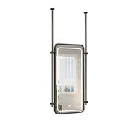 Specchio Rettangolare Da Soffitto, Specchio Bagno Sospeso Con Luce LED, Adatto For L'arredamento Di Hotel E Appartamenti(Black,50x80cm)