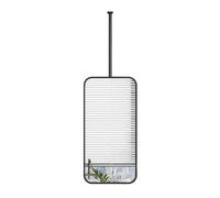 Specchio Rettangolare da soffitto, Specchio da Trucco da Appendere, Adatto per Ingresso, Soggiorno e Bagno (Nero, 50x90 cm)