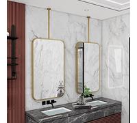 Specchio rettangolare incorniciato con boom montato a soffitto|Specchio quadrato appeso al soffitto per la decorazione della parete|Specchi di vanità galleggianti per la casa Hotel Decorativo moderno