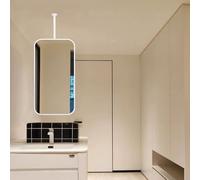 Specchio rettangolare montato a soffitto, cornice decorativa in metallo, specchio galleggiante per bagno, trucco per camera da letto, spogliatoio e soggiorno