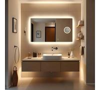 Specchio reversibile sabbiato retroilluminato LED COMET 100x70 cm
