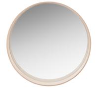Specchio rotondo asimmetrico beige Ø 70 cm