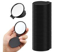 Specchio rotondo compatto mini specchio pieghevole portatile rotondo specchio trucco specchio per donne ragazze viaggi uso quotidiano (nero, 36 pezzi)