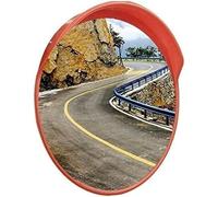 Specchio rotondo convesso di sicurezza stradale, obiettivo grandangolare da 100 cm per una visione chiara, ideale per punti ciechi in garage, magazzini e aree esterne, uso interno/esterno (bianco)