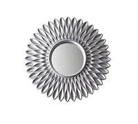 Specchio rotondo da appendere per la casa, decorazione da parete, a forma di fiore, argento, 25 cm