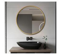 Specchio rotondo da parete con cornice in metallo, decorazione moderna ed elegante per bagno, ingresso e camera da letto, accessorio elegante per la casa per interni chic